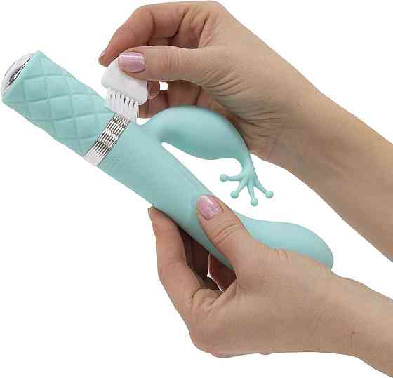 Роскошный вибратор-кролик Pillow Talk - Kinky Teal с кристаллом Сваровски, мощный Sex Aura Киев