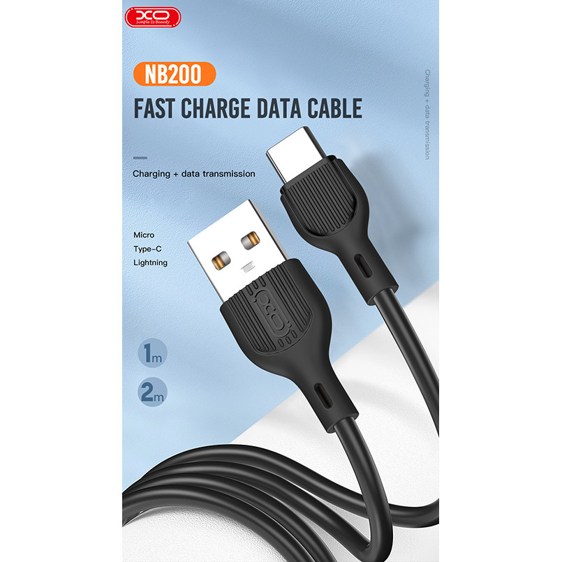 Кабель XO USB to Micro USB 2,1А 1м білий Львів - фото 2