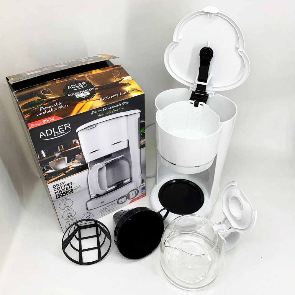 Кавоварка крапельна Adler AD 4383 white 1.5Л 900Вт SO-72 Львов - изображение 11