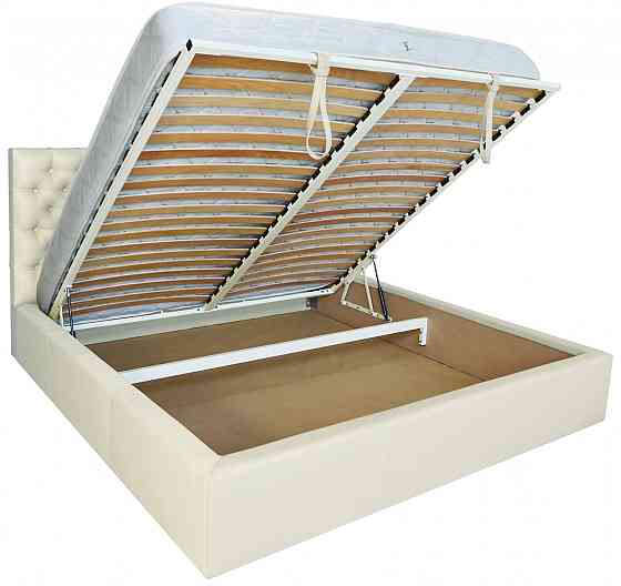 Ліжко Cambridge Comfort 140 х 190 см Fly 2200 A1 З підйомним механізмом та нішою для білизни Білий Київ