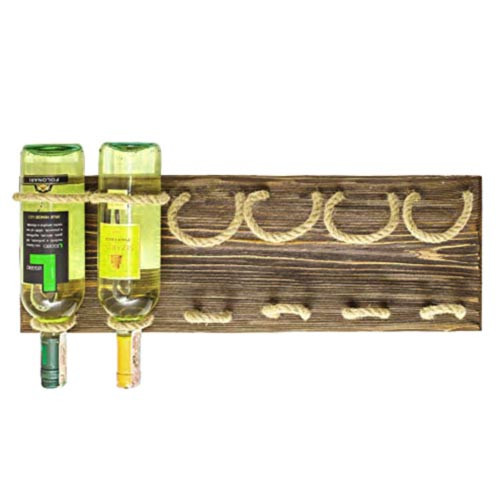 Настінна винна полиця "Нагато 6" сепія Миколаїв - фото 1