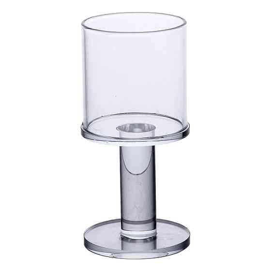 Yiwu Підсвічник скляний на ніжці 6×12.5 см підсвічник келих декоративний прозорий HP-4-37S Киев