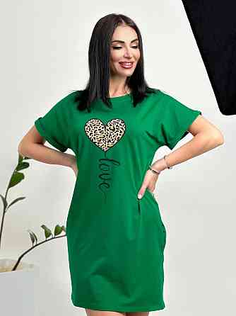 Женское платье с рисунком Passion 50-52, Зеленый Киев