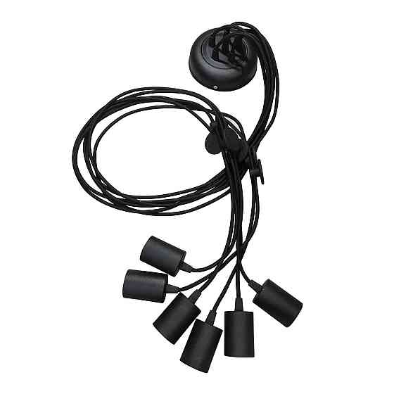 Подвесная люстра паук черная 6 ламп Е27 Spider NL 149-6 Одесса