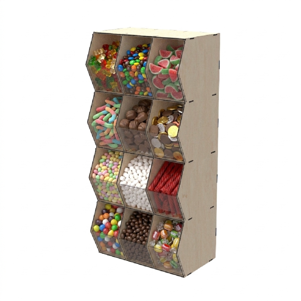 Диспенсер EKOSTAR для конфет, снеков, орехов, крупы на 12 ячеек Киев - изображение 1