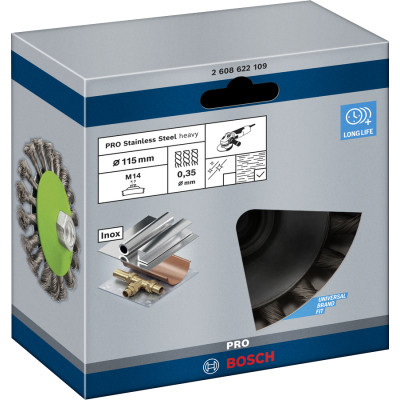 Щітка для електроінструменту Einhell Professional 115мм 0.35мм M14 (2.608.622.109) Вінниця - фото 2