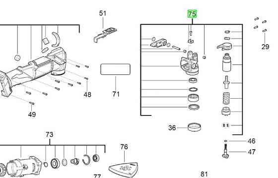 Ремкомплект гайкокрута -зубчастотте колесо/Milwaukee Одеса