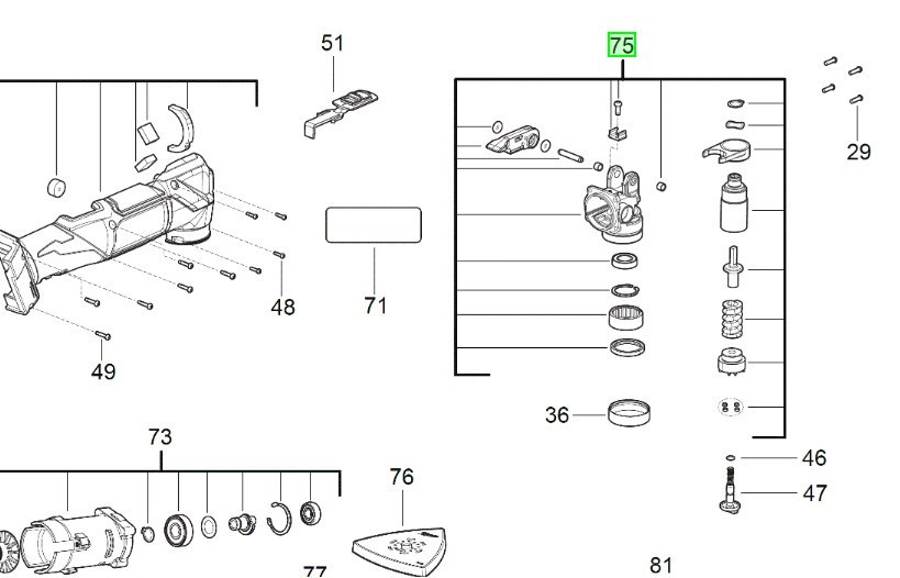 Ремкомплект гайкокрута -зубчастотте колесо/Milwaukee Одеса - фото 1
