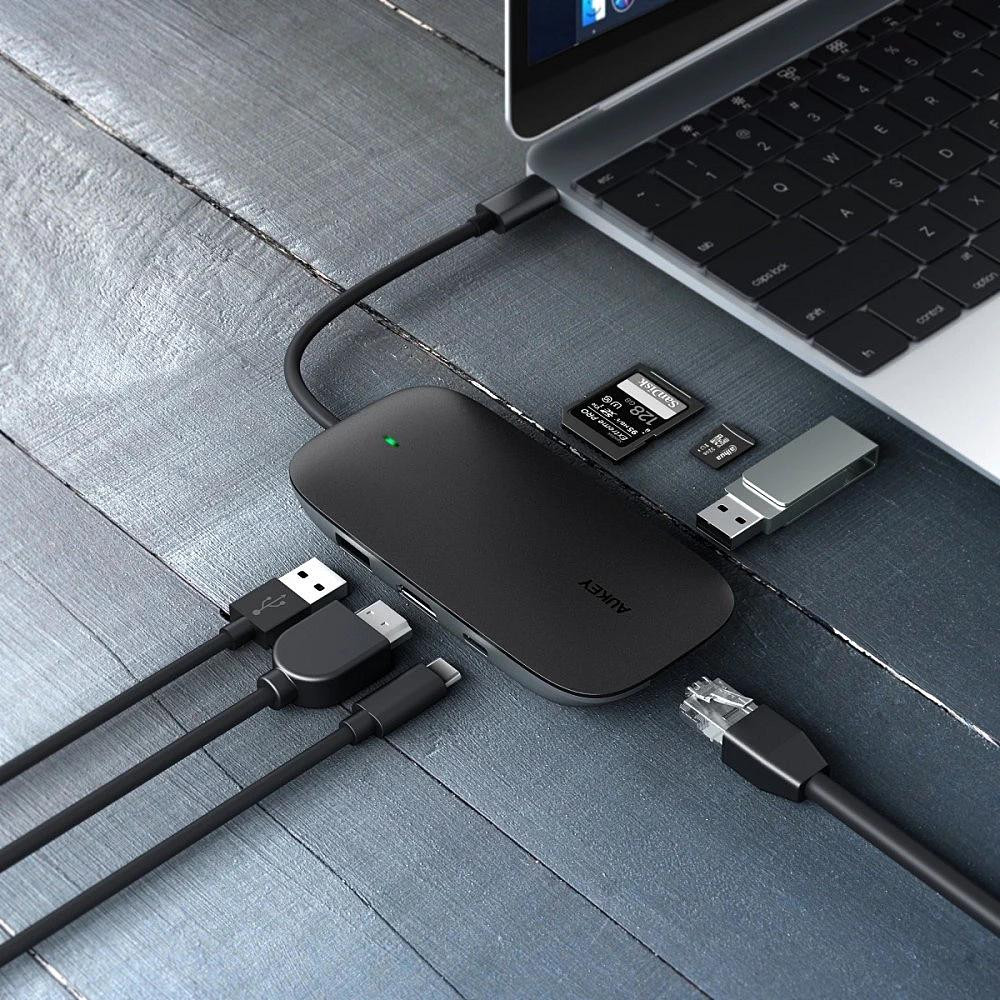 Концентратор 8 в 1 Aukey CB-C71 (Б клас) Луцьк - фото 1