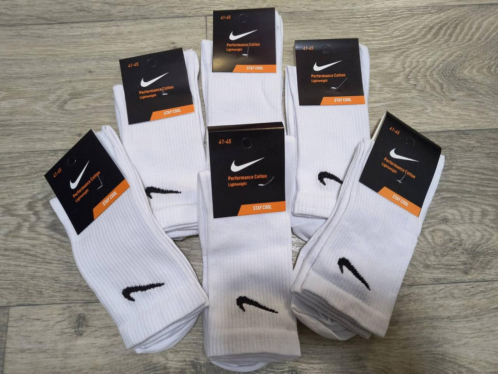 Набір якісних брендових чоловічих шкарпеток (6 шт. в уп). Білі чоловічі шкарпетки Stay cool. Київ - фото 1