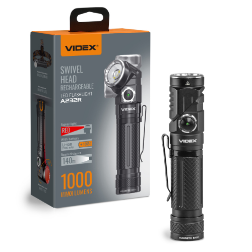 Ліхтарик LED портативний 1000Lm 5000К VLF-A232R Videx Житомир