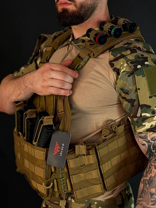 Тактична плитоноска койот Yakeda з 9 підсумками тактична плитоноска бронежилет на системмі моллі   WAR Львів - фото 9
