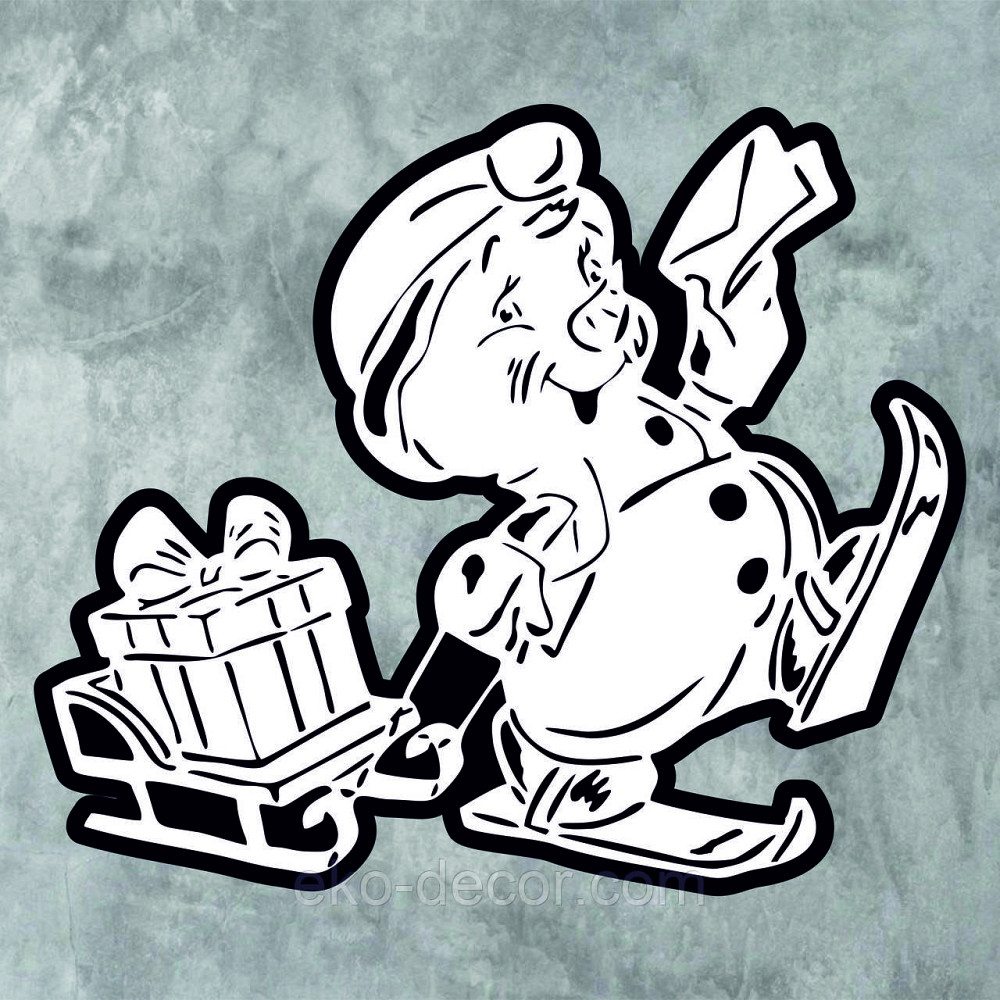 Декоративне настінне Панно «Сніговик», Декор на стену Київ - фото 7