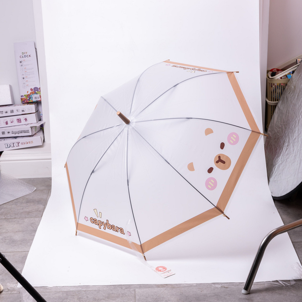 Класична парасолька-тростина напівавтомат з поліестеру 8 спиць діаметр 92 см HP-23-10 Київ - фото 3