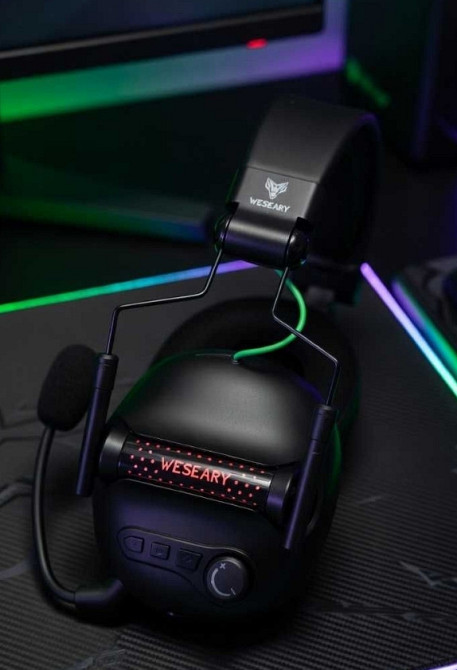 Игровые наушники WESEARY WG2 | 2.4GHz + Bluetooth | LED | Новые. Харьков - изображение 3