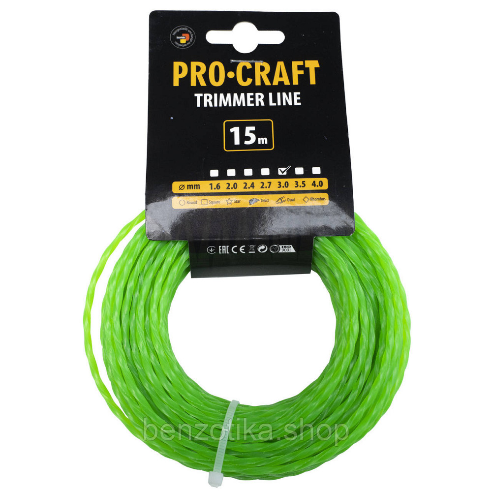 Волосінь спіраль Procraft 3мм 15м Киев - изображение 1