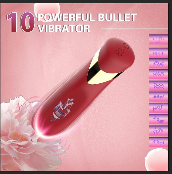 Міні-вібратор - Lipstick Bullet Red Sex Aura Київ - фото 8