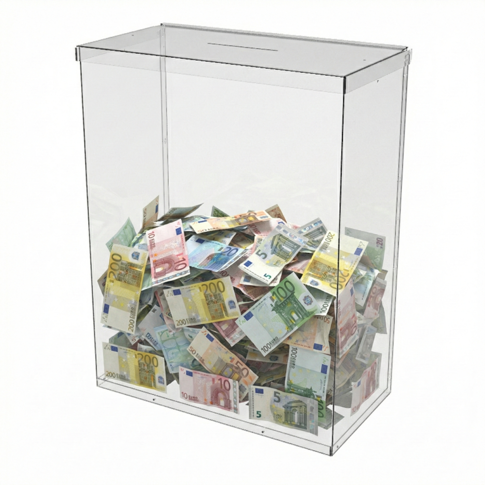 Ящик EKOSTAR без замка для пожертвований и сбора денег 380x200x500. Объем 38 литров Киев - изображение 1