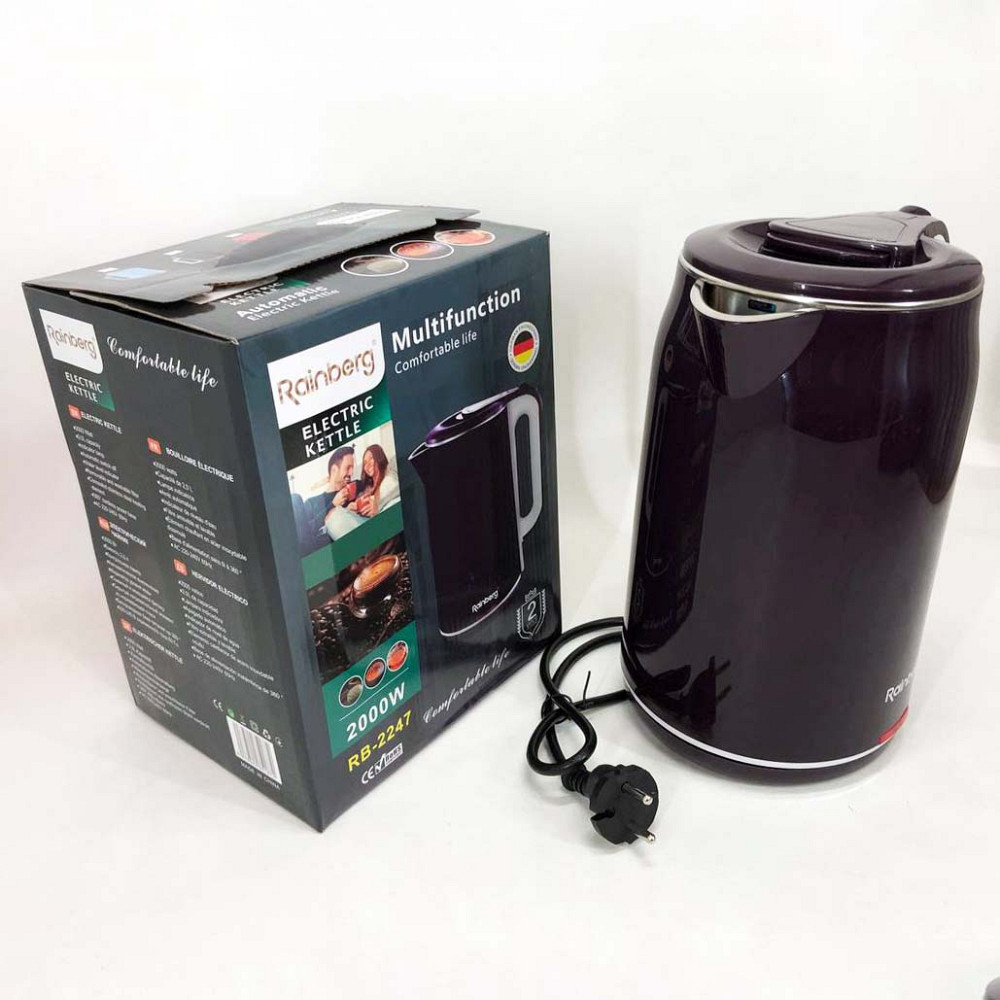 Чайник электрический Rainberg RB-2247 2000Вт 2л. Цвет: баклажан IK-44 Львов - изображение 5