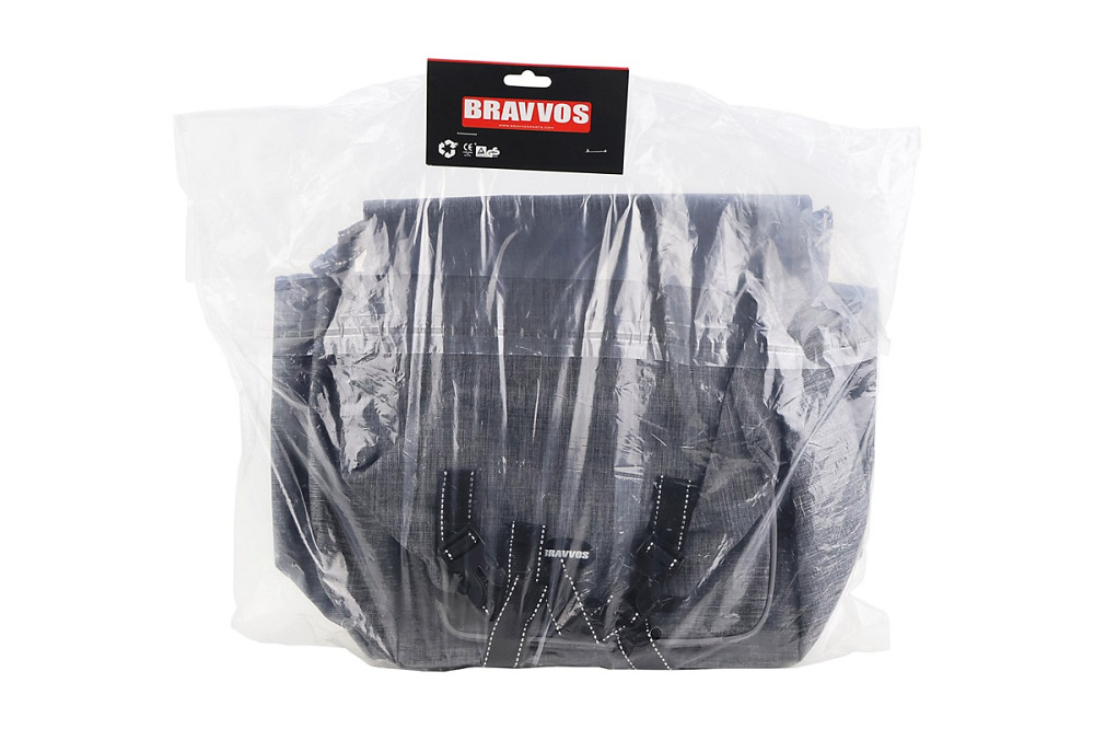 Сумка-штани на багажник, з вологозахисними 4 відділеннями, кріпл. на липучці, світловідбиваючі смуги, сіра Київ - фото 5