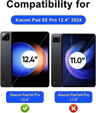 Чехол клавиатура с подсветкой для Xiaomi Pad 6S Pro 12.4 Inch 2024 Днепр