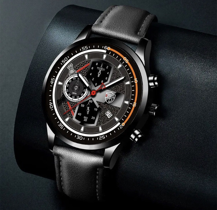 Подарочный набор для мужчин: наручные часы, 1 браслет и 1 ожерелье- диам 4,2 дл. 22см шир рем 2см, без коробки Киев - изображение 6