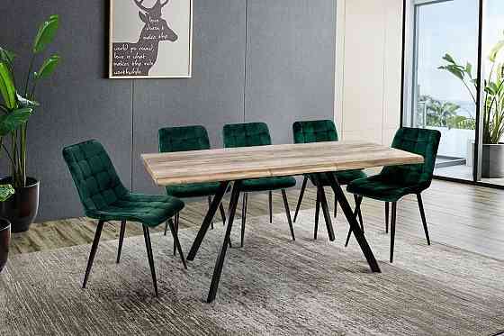 Стіл Метрополь (120+40*80), чорний/штучний шпонMDF Киев