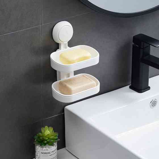 Мыльница на вакуумной присоске двойная s42 142×111×201мм AQUATICA (9784290) Киев