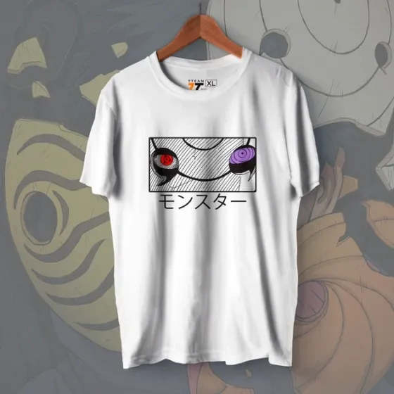 Футболка для підлітка хлопчика з принтом Наруто Глаза Обіто Розмір 160 Anime10020 Дніпро