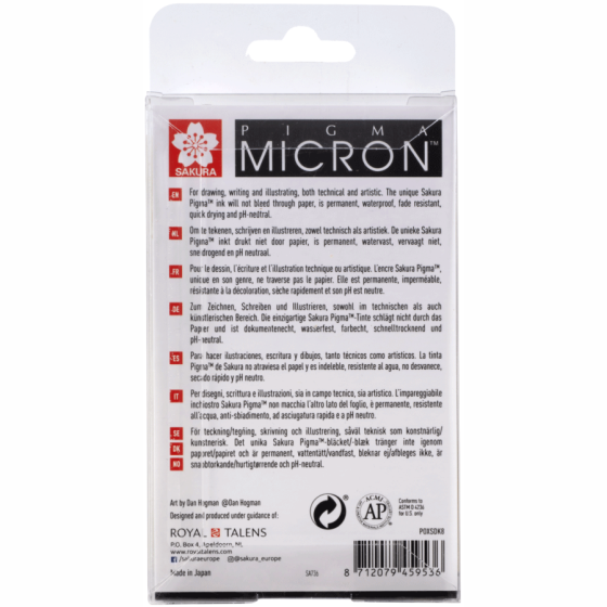Набор линеров PIGMA Micron 8шт Черный Sakura Киев