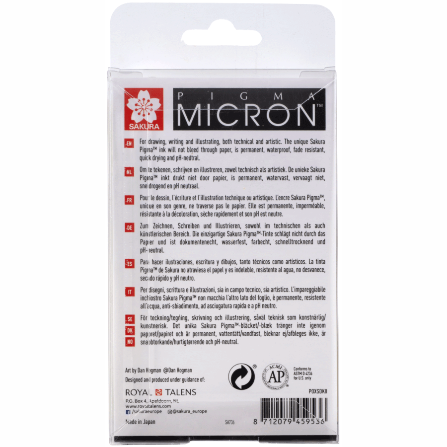 Набор линеров PIGMA Micron 8шт Черный Sakura Киев - изображение 2