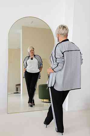 Жіночий стильний костюм-двійка з принтом трикотажний креп + костюмка 56/58 Одеса