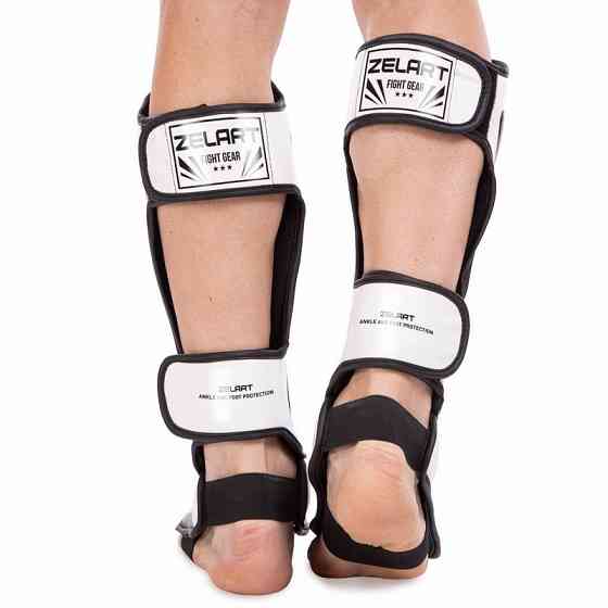 Защита голени и стопы для единоборств Zelart BO-8357 размер M-XL цвета в ассорт. Защита для боевых искусств Киев