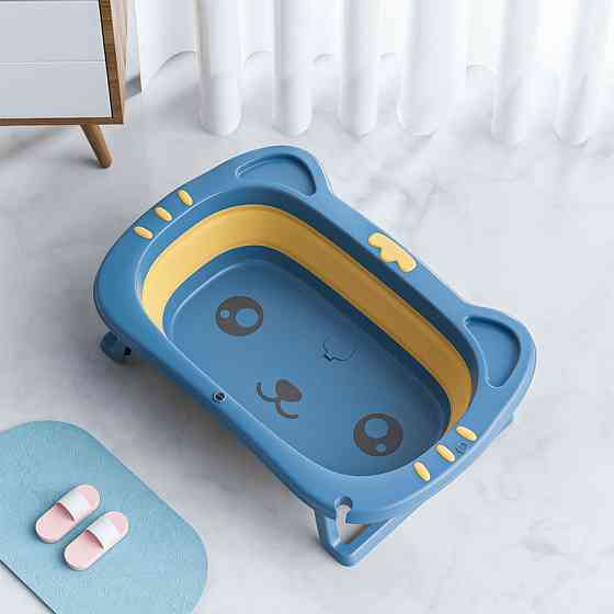 Детская складная ванночка Bestbaby BS-8766 Котик Blue Київ