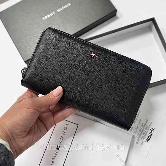 Шкіряний брендовий гаманець клатч TH (6613) Київ