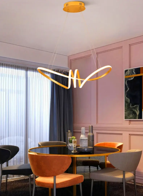 Світлодіодна люстра Атмосфера PJ815 75см (Золота) Київ - фото 6