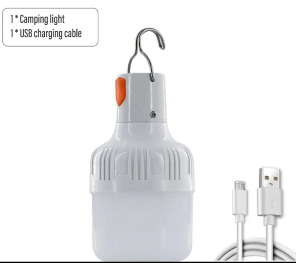 Аккумуляторный фонарик 5 V 60W светодиодный с USB разъёмом для кемпинга 12.5 на 6.5 см белый Киев - изображение 7