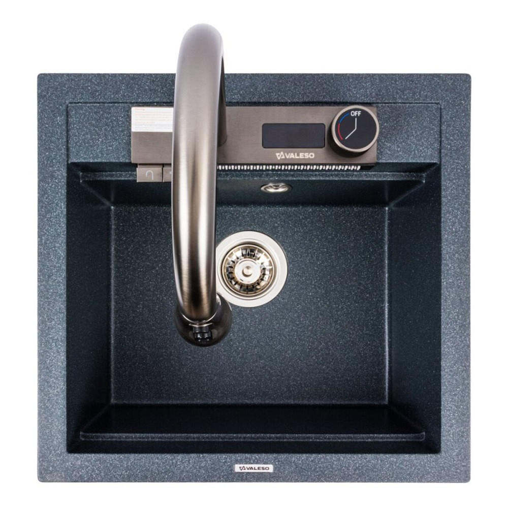 VALESO Гранітна мийка VALESO VIVA 5149 матова Антрацит Киев - изображение 4