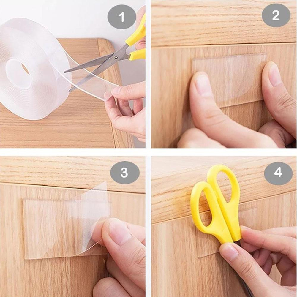 Багаторазова клейка стрічка 5м Ivy Grip Tape / Надсильна стрічка липучка / Нано стрічка Київ - фото 7