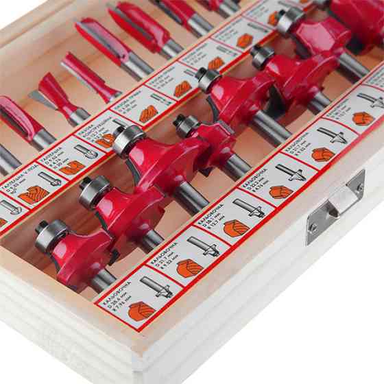 Набір фрез кінцевих по деревині, 18 шт. INTERTOOL HT-0073 Киев