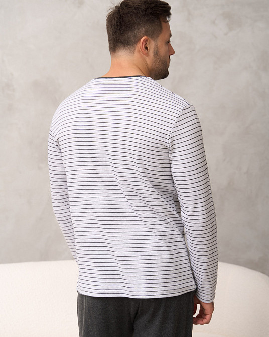 Мужская пижама с кофтой в полоску - Family look для пары Tom John 93482 XL Киев - изображение 8