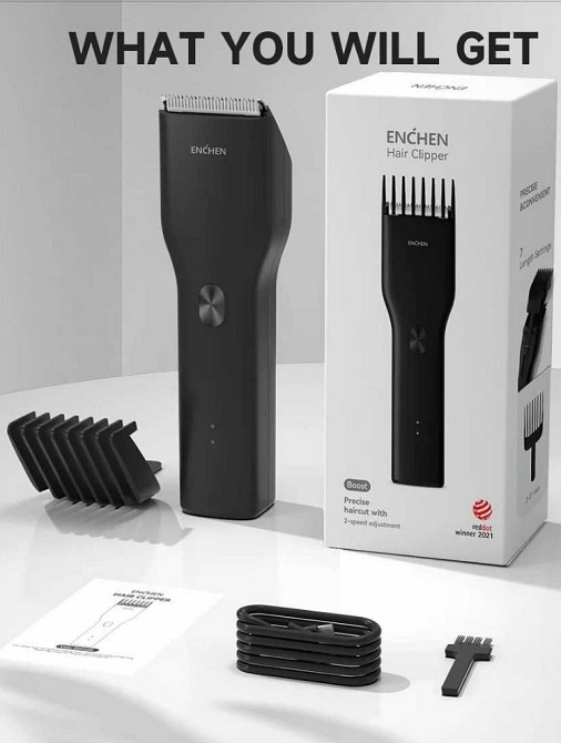 Машинка Xiaomi Enchen Boost USB для стрижки бритья Сяоми Mijia триммер. Киев - изображение 1