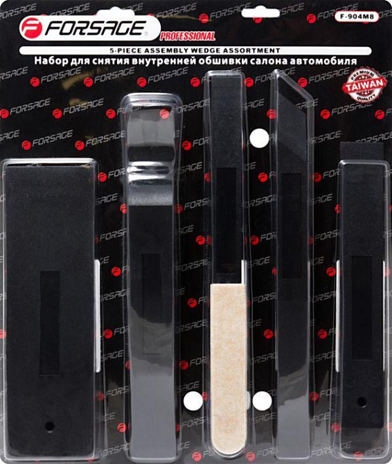 Набор инструментов для демонтажа внутренней обшивки салона автомобиля 5 предметов, в блистере Forsage F-904M8 Одесса - изображение 2