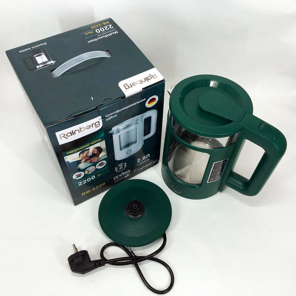 Електрочайник з індикатором включення Rainberg, Якісний потужний електричний чайник JD-64 Львів - фото 7
