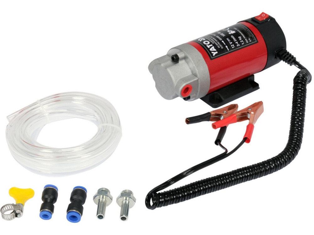 Помпа для викачки оливи з двигуна електрична YATO від акумулят 12В, 100Вт, 2-4 л/хв зі шлангом і нак Одеса - фото 1