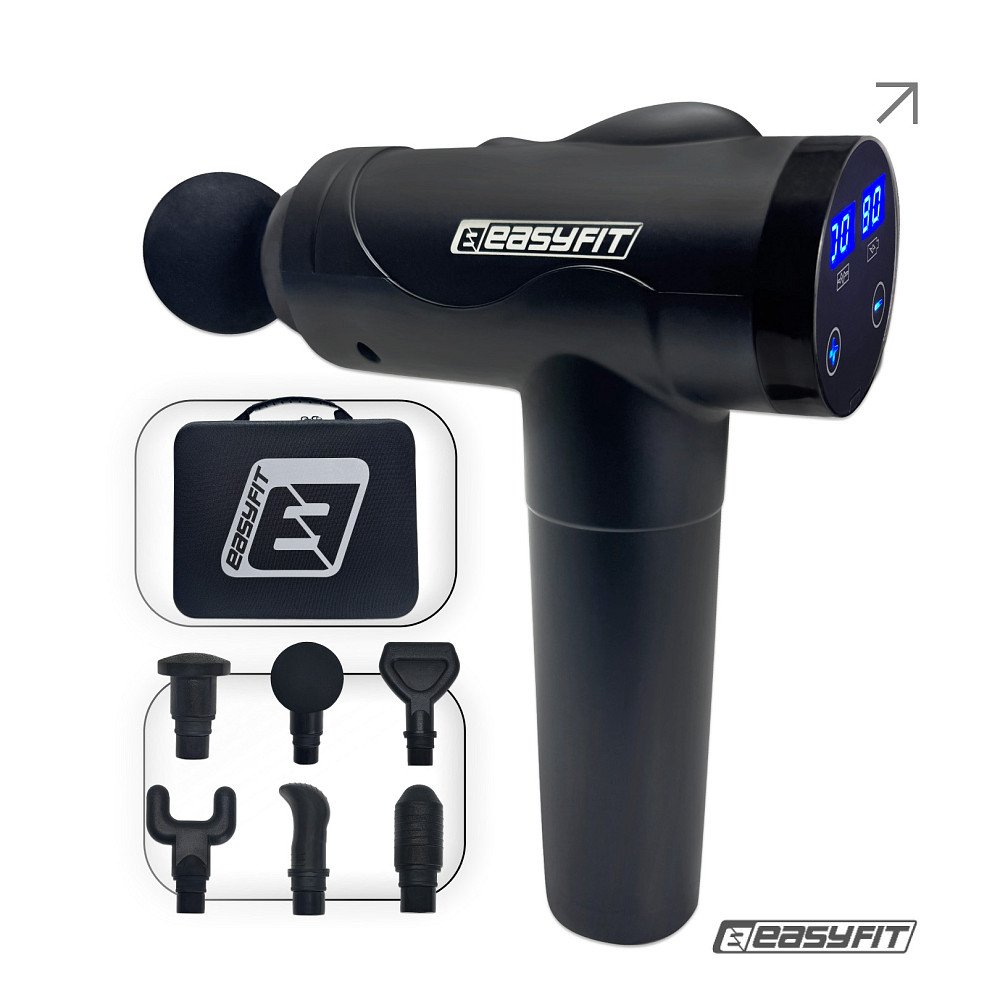 Перкусійний масажер для спини EasyFit Vibe 6 насадок, 30 режимів Коломыя - изображение 1