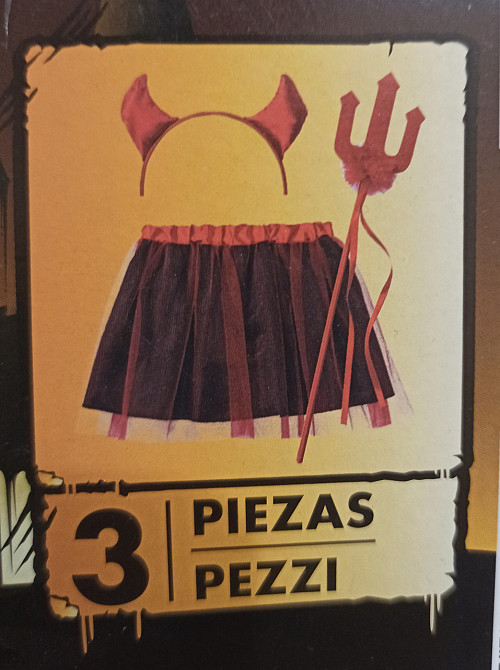 Дитячий для девочки Чортик на Хелловін спідниця, обруч і вила розмір 3-5 років червоний Київ - фото 3