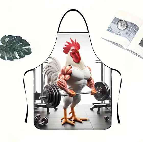 Фартух з приколом Півень 80 на 60 см різнобарвний Київ