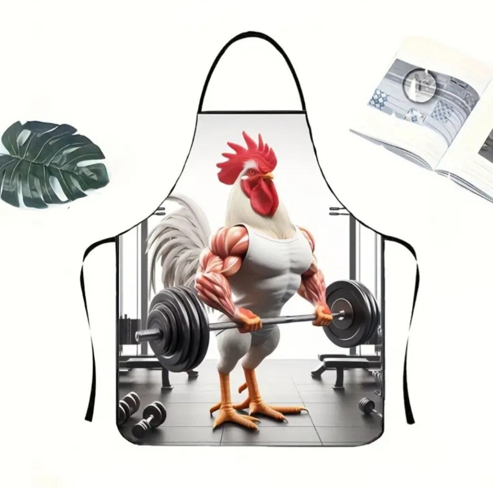 Фартух з приколом Півень 80 на 60 см різнобарвний Київ - фото 3