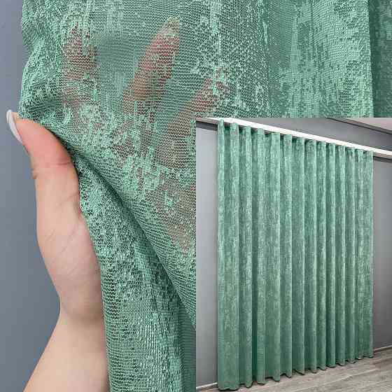 Тюль VR-Textil 2038т Мармур Жакард Вірідіан 500х250 см (42-1432) Київ